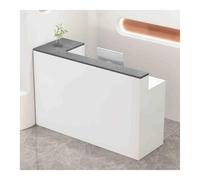 Générique Comptoir de réception Moderne, Table de Vente élégante pour Magasin ou Bureau, Plateau épais, Finition Bois marbré élégante (Gris, côté Droit, 100 cm)