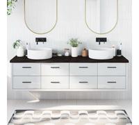 Générique Comptoir de Salle de Bain Marron foncé Bois Massif traité,Quincaillerie, Matériaux de Construction, Comptoirs et Plans de Travail, Gris (Poids 19.1KG)