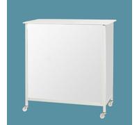 Générique Comptoir Table de Réception au Détail, Stand de comptoir de Discours de Table de Podium de Salon Professionnel Portable, Support de Bannière Publicitaire de Table de Dégustation