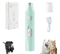 Générique Concertchop Dog Nail Grinder, Concertchop Nail Trimmer, 3 Grinding Modes & 2 Levels, Smart LED Pet Grinder, Diamond Grinding Wheel,for Home,Pets,Cats,Dogs (Green)