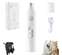 Générique Concertchop Dog Nail Grinder, Concertchop Nail Trimmer, 3 Grinding Modes & 2 Levels, Smart LED Pet Grinder, Diamond Grinding Wheel,for Home,Pets,Cats,Dogs (White)