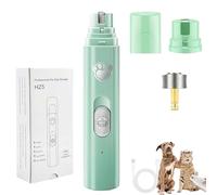 Générique Concertchop Dog Nail Grinder, Concertchop Nail Trimmer, Diamond Grinding Wheel, 3 Grinding Modes & 2 Levels, See Blood Vessels, USB Rechargeable, Pet Paws Grooming Smoothing Tool (Green)