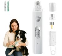 Générique Concertchop Dog Nail Grinder, Smart LED Pet Grinder, Diamond Grinding Wheel, 3 Grinding Modes & 2 Levels for Cats Dogs (White)