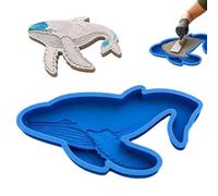 Générique Concrete Molds Sea Animal Reusable 3D Printing Mould Keepsake | Concrete Stepping Stone Molds for Outdoor Patio Yard Backyard Christmas Walkway Path Silicone Decoration