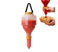 Générique Condiment Dispenser - 41x16cm Food Grade Refillable Adjustable Strap - Time-Saving Refill Design Condiment Bottle - For Salad Dressing Ketchup Syrup Home Kitchen Restaurant Food Truck