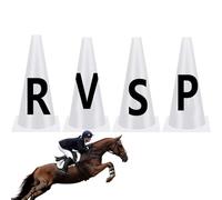 Générique Cônes De Dressage avec Lettres | Marqueurs pour Compétitions De Dressage - Équipement D'Entraînement Équin avec Cônes Sportifs Et Lettres pour Événements Équestres