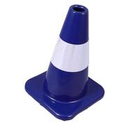 Générique Cônes de Sécurité en Plastique PVC 30 CM Bandes Réfléchissantes Cônes de Signalisation Routière Légers et Résistants Barrière de Stationnement pour Gestion de Trafic et Sécurité
