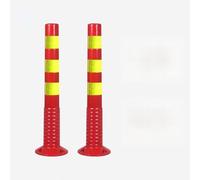 Générique Cônes de signalisation Pliables - Lot de 2 poteaux de délimitation Flexibles avec Bandes réfléchissantes, barrières de signalisation Jaunes pour parkings et entrées (H75cm x L8cm)