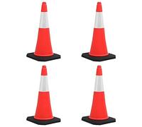 Générique Cônes de signalisation réfléchissants à Base Lourde 4 pcs 75 cm,Entreprise & Industrie,Signalétique,Panneaux de signalisation routière-150943