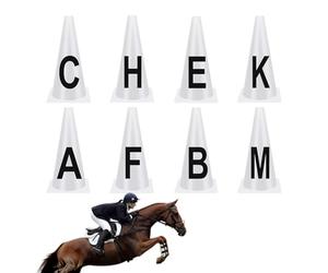 Générique Cônes d'Équitation - Matériel Équestre Portable - Cônes d'Entraînement avec Alphabet,pour Cavaliers Entraîneurs Organisateurs Travail à Pied Longe Cavaletti Travail sur Le Plat