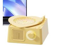 Générique Conférencier sans Fil - Record Player Shape Music for Entertainment, Light with Party Fonction, Portable Audio for Musics Lover Picnic RV Chambre Home Home Rechargeable Design, 5.16
