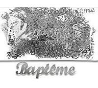 Générique Confettis de Table Bapteme argenté - 10 grammes