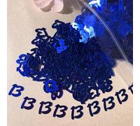 Générique Confettis Décoratifs Numéro 13 Or, Décoration de Table Bar Mitzvah, Accessoires pour Fête d'Anniversaire (Blue)