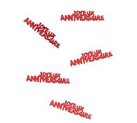 Générique Confettis Joyeux Anniversaire Rouge Passion