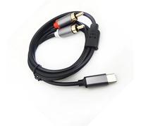 Générique Configuration du câble de conversion Plug Play Type C à 2RCA Câble AV de type C transparent à haute conductivité