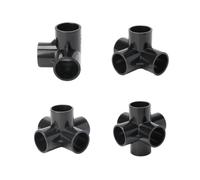 Générique Connecteur 3D en PVC Noir 20-50 mm, 3/4/5/6 Voies for Jardin