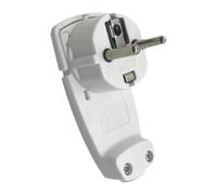 Générique Connecteur d'alimentation électrique de remplacement mâle, extrémité de cordon d'extension, fiche d'alimentation recâblée, Blanc