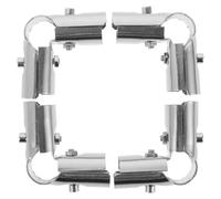 Générique Connecteur D'angle en Acier Inoxydable 4pcs pour Protection des Tubes de L'étendoir, Solide et Réglable, pour Séchoir à Linge Argenté