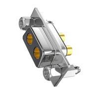 Générique Connecteur DB2 2W2 à Courant élevé 40A, coude à 2 Broches/Prise de Carte à souder Droite pour systèmes industriels, électronique Automobile, Broche Solide
