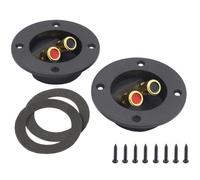 Générique Connecteur de câble Audio 2 Voies pour Enceinte et Caisson de Basse Voiture, 2 pièces en Alliage de Zinc ABS, résistance à la Corrosion, pour Modification Audio Automobile