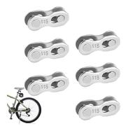 Générique Connecteur de chaîne de vélo, maillon Rapide de chaîne de vélo,Connecteur commun de maillons de en Acier - Joint de goupille de Universel, 6 pièces, Fournitures de pièces d'accessoires de