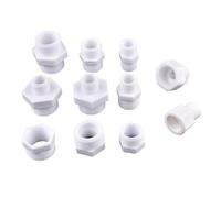 Générique Connecteur de Filetage mâle/Femelle 1/2" 3/4" 1" 1 à 20 pièces, raccord de Mamelon égal/réducteur for Aquarium, réservoir, Tuyau d'eau de Jardin(Black,1pc)