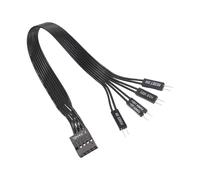 Générique Connecteur de Panneau F du commutateur, Black 20CM | Fonctions de réinitialisation de l ' alimentation du panneau de la carte mère, installation facile, accessoires
