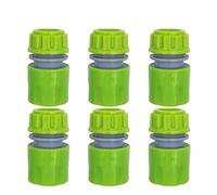 Générique Connecteur de réparation de Tuyau d'arrosage 6 pièces 1/2 Pouce avec ou sans vanne d'arrêt d'eau, Connexion Rapide for Serre d'irrigation Goutte à Goutte(B-6pcs-NO Stop)