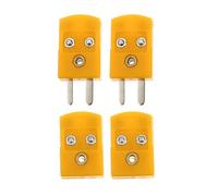 Générique Connecteur de Thermocouple 4 Pièces, Rapides et Fiables en Plastique Jaune K Type Utilisé pour Circuits Thermocouples et