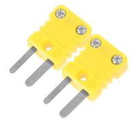Générique Connecteur de Thermocouple pour Mesure de Température Précise en Plastique Jaune Type K Bouchon Isolant Rapide Lot de 2 Pièces pour Extension de Fils