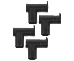 Générique Connecteur en Plastique Noir Diamètre Intérieur 2,2 Cm, Facile à Installer Détacher, Lot de 4 Pièces pour Portant à Vêtements à Angle Droit pour Penderie