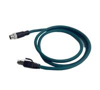 Générique Connecteur M12 4 broches 8 broches avec code A/D mâle vers RJ45 étanche, Ethernet industriel, 1/2/10 mètres(M12 A-RJ45,1M)