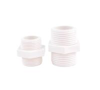 Générique Connecteur mâle Double en PVC Blanc 1/2-2" | Adaptateur de tuyau d'eau à joint de mamelon 2 ~ 10 pièces(3I4 inch male thread,5 Pices)
