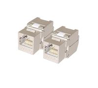 Générique Connecteur Rj45 Keystone blindé Cat 6A/6/7 F/UTP, Module en alliage de Zinc, insertion de réseau LAN sans outil, 2 à 50 pièces(5PCS,Cat6A FTP)