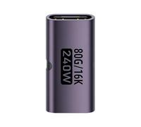 Générique Connecteur USB C - Rallonge De Type C | Adaptateur Femelle - 240 W USB Coupleur Usɓ 80 Gbps 16K 60 Hz De Données De Charge Rapide pour Station d'accueil De Bureau pour Ordinateur Po