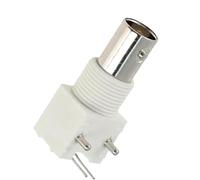 Générique Connecteur vidéo Femelle BNC Standard avec Broche Centrale plaquée Or et Coque Blanche à Haute Isolation pour Lien de Moniteur vidéo de Moniteur de vidéosurveillance