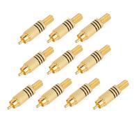 Générique Connecteurs 10 pièces pour adaptateur son vidéo cinéma, A | Connecteurs professionnels d ' adaptateur de câble vidéo de son de soudure de prise mâle d ' or pour la Transmission de