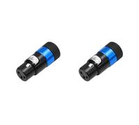 Générique Connecteurs de câble à 3 Broches avec, Blue Female Head | Terminaison à souder pour conducteurs de câble, corps en alliage de zinc, composants de connecteur pratiques