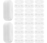 Générique Connecteurs de Chaînette pour Rideaux 50 Pièces Blanc Plastique, Connecteur Incurvé Résistant, Pièces Détachées pour Stores Enrouleurs, Accessoires pour Stores Verticaux,
