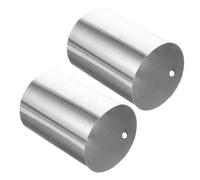 Générique Connecteurs de Fixation de Main Courante Pack de 2 Pièces en Acier Inoxydable Argenté, Capacité de Charge Élevée Design Simple et Lisse Adaptés pour Tube de 45mm