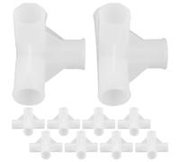 Générique Connecteurs en Plastique Blanc Joint 4 Voies de 13 Mm Lot de 10 Résistant à l'usure Quotidienne pour Armoire et Penderie pour Assemblage et Optimisation D'espace