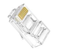 Générique Connecteurs Ethernet Cat5 RJ45, 100 pièces, boîtier transparent pour réseau domestique et de bureau, connexion sécurisée