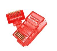 Générique Connecteurs Ethernet RJ45 Cat5, 100 pièces, pour Les configurations de réseau Professionnelles et domestiques, Connexion sécurisée