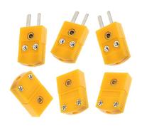 Générique Connecteurs Thermocouple et Compatible Connexions D'instruments K Lot de 6 de Type K en Abs Jaune, Installation Facile pour Applications Professionnelles