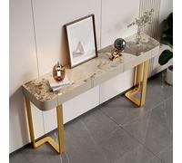 Générique Console de Rangement avec tiroirs pour entrée, Table d'appoint étroite, Console Moderne de 120 cm avec élégant Plateau en Pierre pour Salon et entrée, Design Gain de Place