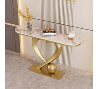 Générique Console de Rangement pour entrée, Table d'appoint étroite, Console en Forme de cœur, Table d'appoint Noire élégante, Meuble d'entrée avec Plateau en marbre pour Salon et Bureau