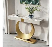 Générique Console de Rangement pour entrée, Table d'appoint étroite en marbre avec tiroirs dissimulés, Meuble d'entrée Moderne pour Salon, Couloir ou Hall d'entrée, 100 cm x 35 cm x 92 cm, décoration