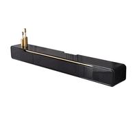 Générique Console d'entrée Fine avec étagère intégrée, Style Miroir, en marbre. Meuble TV Mural Noir de 120 cm avec tiroirs pour Le Rangement multimédia et Les Jeux vidéo