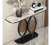 Générique Console Glam - Table d'entrée étroite, élégante Table de canapé avec Base en métal, Meuble d'appoint pour Couloir, Montage Facile (Noir, 119,9 cm) - Idéale pour la décoration intérieure
