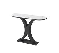 Générique Console rectangulaire avec Plateau en marbre et piètement en métal, idéale pour Le Salon, Le Couloir ou l'entrée. Design Moderne pour Une décoration élégante.